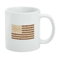 thumbnail image 1 of Steampunk American Flag with Gears Belts Chains White Mug, 1 of 4