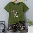 thumbnail image 4 of Toddler Boy Summer Outfits Short Sleeve Floral Shirts & Casual Shorts 3-9 Years Boys Clothes Set, Size 3 Years, 4 of 4