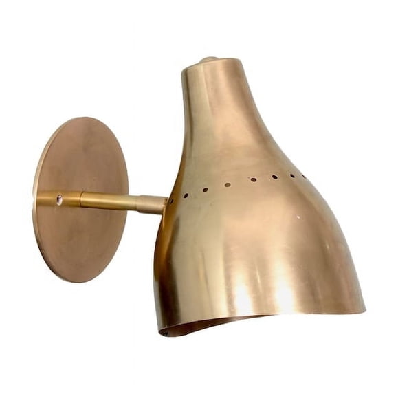 1 light Short Wall Mid Century Modern Raw Brass Sputnik chandelier light Fixture