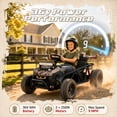 thumbnail image 4 of iYofe 36V Electric Ride on Car, 500W Electric Car for Kids with EVA Wheel, Max Speed 9 mph, Spring Suspension, Adjustable Seat, Bluetooth, Powered Ride on Toys for Big Kids Boys Girls, Black, 4 of 10