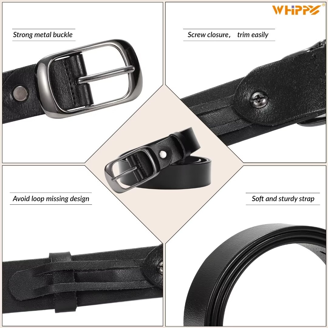 Whippy Women's Plus Size Leather Belt Pin Buckle photo 7