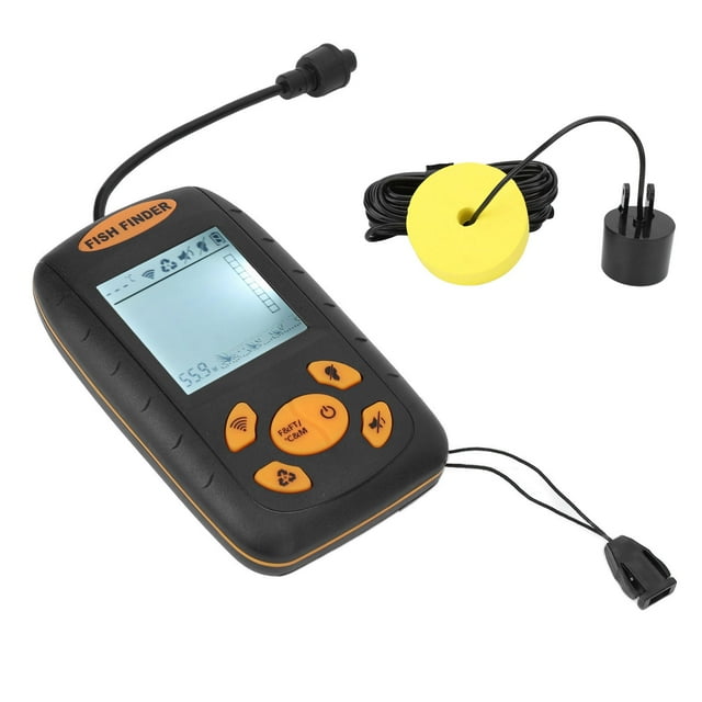 Fish Finder, Portable Fish Finder 45 Degree Sensor Beam LCD Display for Ice Fishing for Kayak