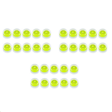 30Pcs Mini Bubble Spirit Level 10X6mm Circular for Leveling Tripod Telescope 10X6mm, NonAdhesive