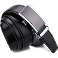 thumbnail image 4 of Men's Belt Genuine Leather Ratchet Belt for Men with Slide Buckle,Trim to Fit width 3.5cm 1 3/8 inch, 4 of 6