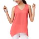 thumbnail image 1 of INC Blusa sin mangas con dobladillo de pañuelo para mujer, rosa, grande I-N-C Top sin mangas, 1 of 2