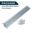 thumbnail image 5 of Unique Bargains Bicycle Spoke Bike Wheel Spokes Nipple 1 Set 13G 45 Steel Galvanized Silver Tone-297mm, 5 of 7