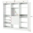 thumbnail image 4 of Homieasy 75" Wardrobe Closet System with Drawers, Freestanding Wardrobe Armoires with Shoe Racks and Shelves, Heavy Duty, Organization Unit for Bedroom, Mudroom, Closet, White, 4 of 8