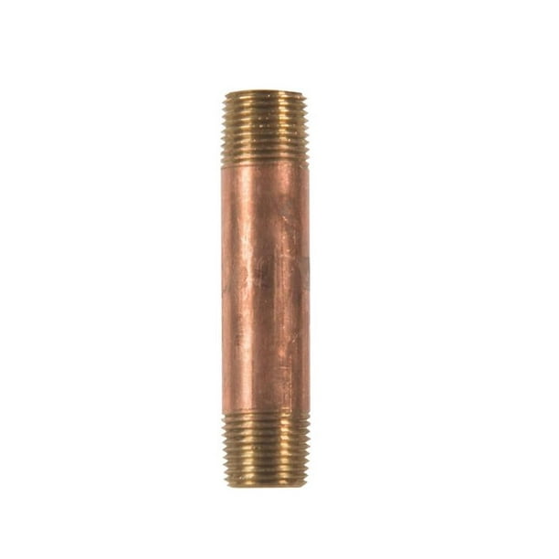 HOMEPLUS+ Niple de Latón 3/8 pulg MPT x 7,5 cm de Largo