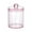 Pink-PK-home supplies, variant on LEFTHIGH Home 10oz Clear Plastic Jar Dispenser for Cotton Balls Swabs Rounds, Bathroom Canister Storage Organizer with Removable Lid, Small Container Home and Kitchen
