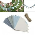 thumbnail image 2 of Banderín Zulema 12 Uds Banderas triangulares Guirnalda colgante para decoración de fiestas y festivales Azul, 2 of 8