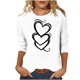 thumbnail image 3 of TaTaai Women's A 3/4 Sleeve Christmas Printed Round-neck Top Gift, 3 of 6