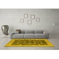 thumbnail image 3 of Ahgly Company Machine Washable Indoor Rectangle Oriental Yellow Industrial Area Rugs, 3' x 5', 3 of 4