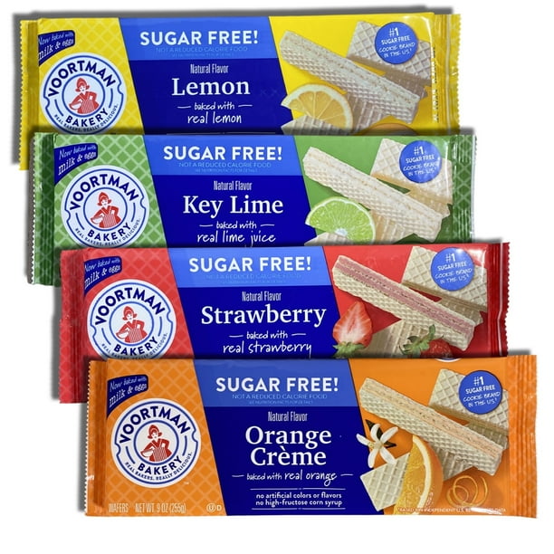 Sugar Free Wafers by Voortman Variety Pack Key Lime, Orange, Lemon