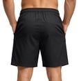 thumbnail image 5 of UDAUDU Mens Cargo Shorts Athetic Quick Dry Lightweight Pull-On Hiking Shorts for Sports Outdoor with Zipper Pockets Black S, 5 of 6