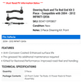 thumbnail image 2 of Steering Rack and Tie Rod End Kit 3 Piece - Compatible with 2004 - 2012 INFINITI QX56 2005 2006 2007 2008 2009 2010 2011, 2 of 2