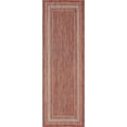 thumbnail image 1 of Unique Loom Tapis d'Extérieur Collection Transitionnel Intérieur et Extérieur Casual Solide Zone Tonale, 2 x 6 Pieds, Rouille Rouge/beige, 1 of 10