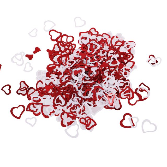 Confeti de Plástico Metálico Gloria Chispitas de confeti con Corazones Espolvoreados