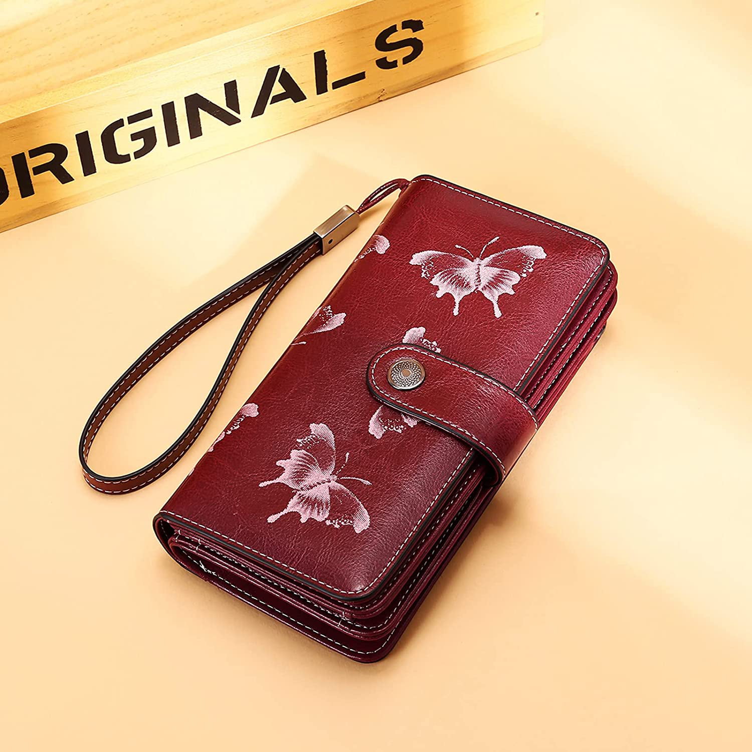 Ladies Rfid Protection Real Leather Purse Card Women Wallet Zip Coin Pocket 