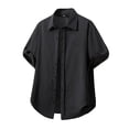 thumbnail image 5 of YOIAVAIOY Hawaiian Shirt for Men Button Down Short Sleeve Shirts Lightweight Casual Summer Beach Shirts Black M, 5 of 6