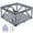 Black, variant on Yobear Baby Playpen, Foldable Playpen for Babies and Toddlers, Indoor & Outdoor Baby Activity Center with Visible Breathable Mesh, Portable Play Yard with 2 Handlers+50 Balls-50”×50”(Grey)