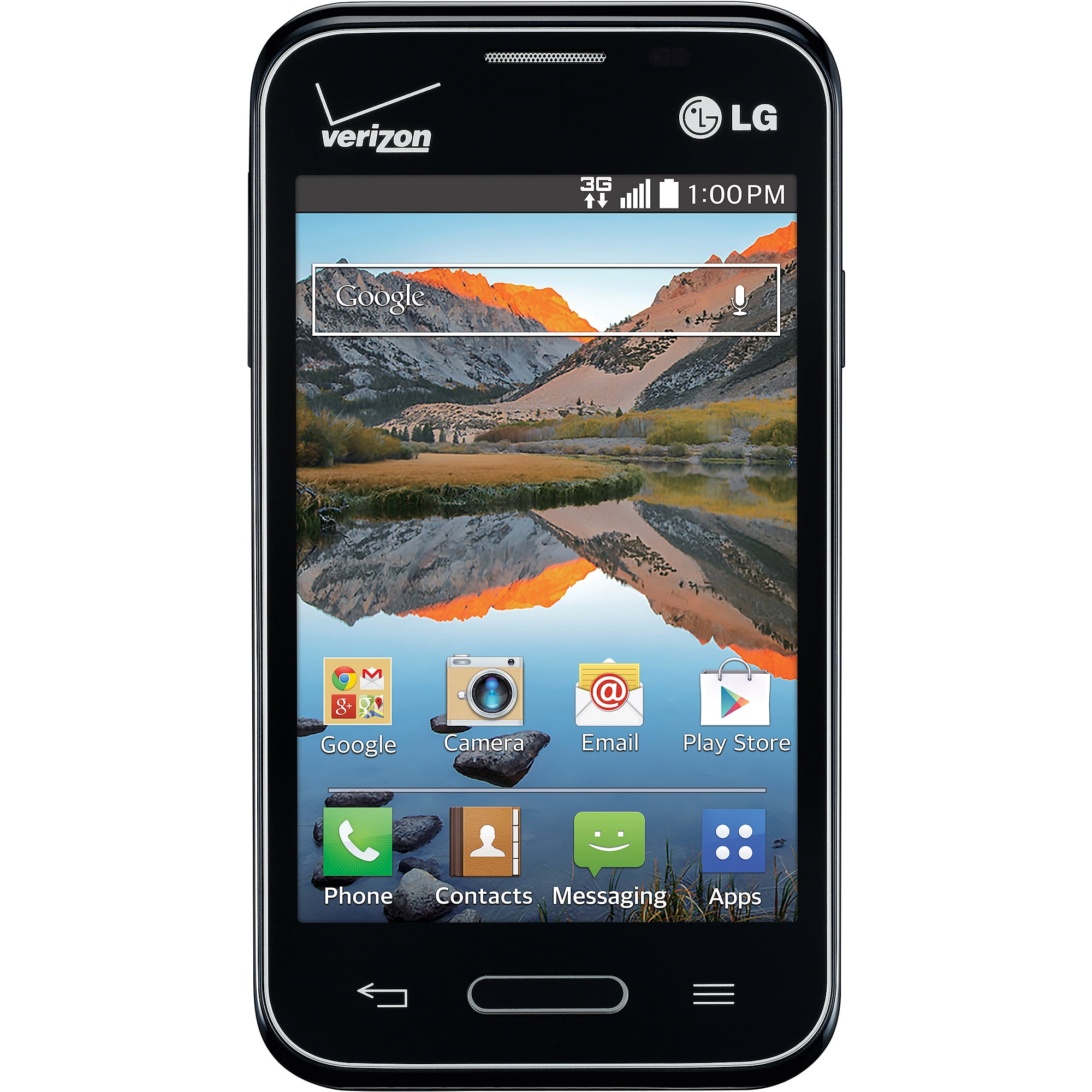 Verizon LG Optimus Zone 2 4GB Prepaid Smartphone Black Walmart 