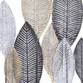 thumbnail image 4 of DecMode Bronze Metal Tall Cut-Out Leaf Wall Decor with Intricate Laser Cut Designs, 4 of 9