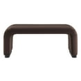 thumbnail image 4 of Koda Performance Velvet Waterfall Ottoman in Black Chocolate Brown, 4 of 10