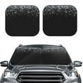 thumbnail image 2 of Kll Silver Glitter1 Windshield Sun Shade 2-Piece Foldable Car Front Window Sunshade For Most Sedans Suv Truck- Large, 2 of 7