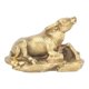 thumbnail image 2 of Brass Bull Ornament Lying Position Statue Wall Street Bull With Base for Tea Pets Small Craft Decoration, 2 of 5