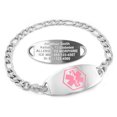 thumbnail image 1 of MedicEngraved Bracelet d'Alerte Médicale Personnalisé en Acier Inoxydable - Maillon Figaro 5 mm, 1 of 8