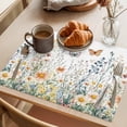 thumbnail image 3 of Spring Plant Placemats Set of 2, Watercolor Colorful Daisy Floral Butterfly Non-Slip Place Mats Washable Table Mats for Kitchen Dining Table Decorations Indoor/Outdoor, 3 of 9