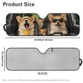 thumbnail image 7 of Uorisanigo Windshield Sun Shade Compatible with 2018-2025 Jeep Wrangler JL and Compatible with 2020-2025 Jeep Gladiator Foldable Cute Corgi Driving Windshield Sun Visor Blocks UV Rays, 7 of 7