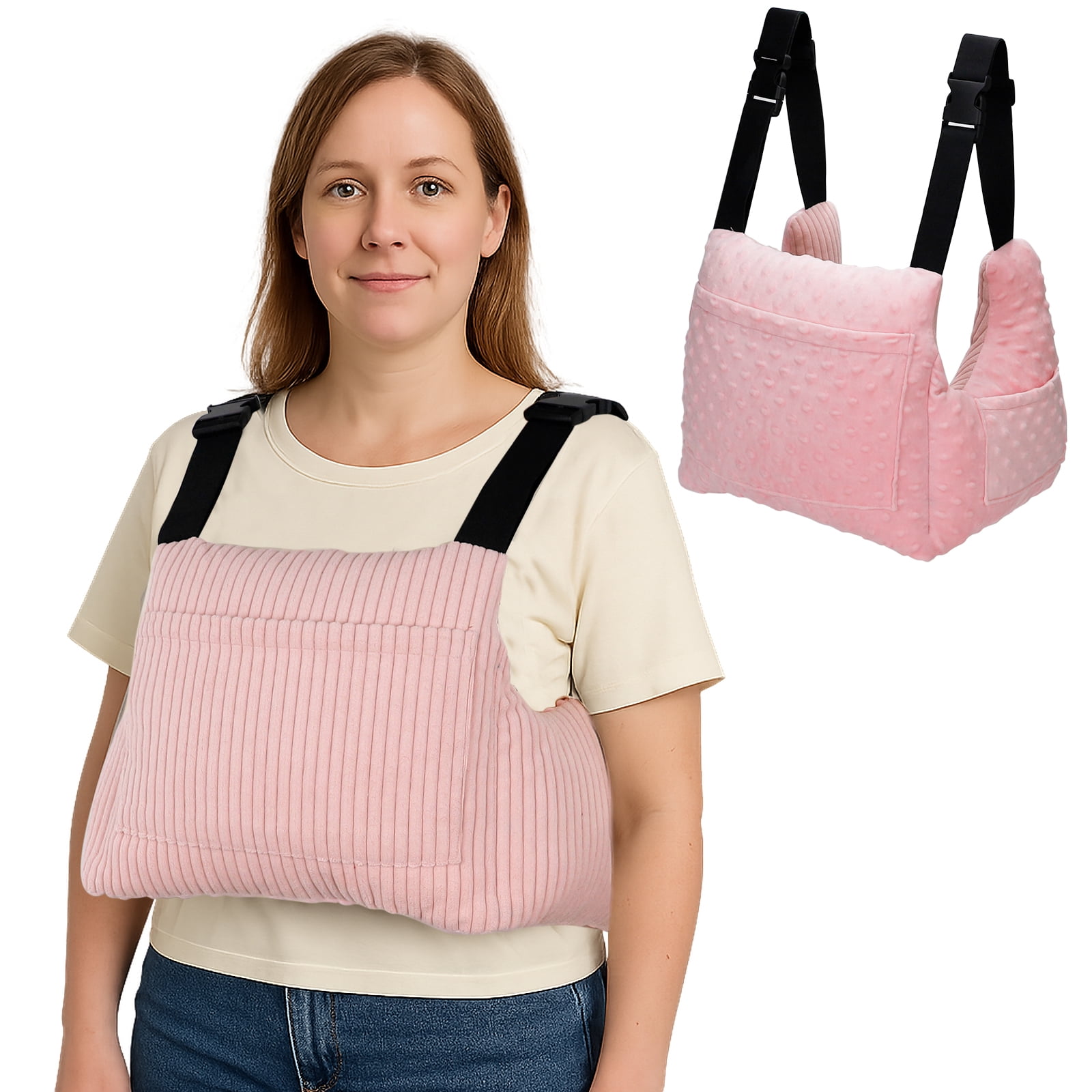 RoamReady Mastectomy Recovery Pillow, Soft Chest Pain Relief Post Surgery Must Haves for Women, Pink