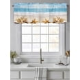 thumbnail image 4 of Valances for Windows Ocean Beach Rod Pocket Cafe Window Treatments Valance Curtains for Kitchen Bathroom Laundry Basement Windows 42"x12", 4 of 9