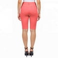 thumbnail image 3 of COUVER Women Ultra Stretchy Classic 5 Pocket Jeggings Bermuda Shorts Coral XL, 3 of 8