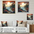 thumbnail image 4 of Designart "Papercut Wilderness by the Coast II" Nautical & Beach Floater Framed Wall Decor, 4 of 7