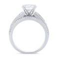 thumbnail image 4 of 1.50 Ct Brilliant Round Cut Genuine Diamond Sparkle Solitaire with Accents Engagement Ring for Women Solid 14K White Gold Size 6.5, 4 of 7