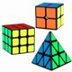 thumbnail image 1 of Juego de cubos de velocidad, paquete de cubo mágico de 2x2 3x3 pirámide pegatina suave rompecabezas cubo juguete para niños, paquete de 3, 1 of 3