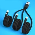 thumbnail image 3 of SIEYIO One to Three Nylon Braided Data Cable 5A Super Fast-charging Cord Extension Wire, 3 of 19