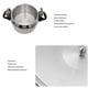 thumbnail image 3 of Olla a Presión de Aluminio Envasadora a Prueba de Explosiones para Cocina de Inducción y Gas 5L, 3 of 9