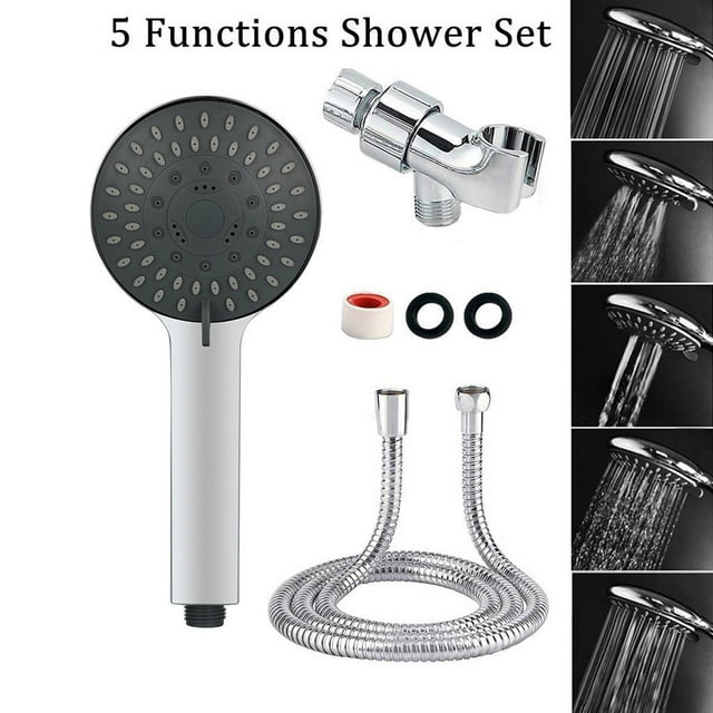 Pommeaux de Douche et Douches à Main Aqestyerly Douchette à Main Haute Pression 4 Pouces Douchette à Main à 5 Réglages Réglables