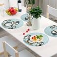thumbnail image 6 of Ryvnso Penguins and Snow Round Plate Mats Dining Table Placemat Set of 4 for Holiday Decoration, 6 of 7