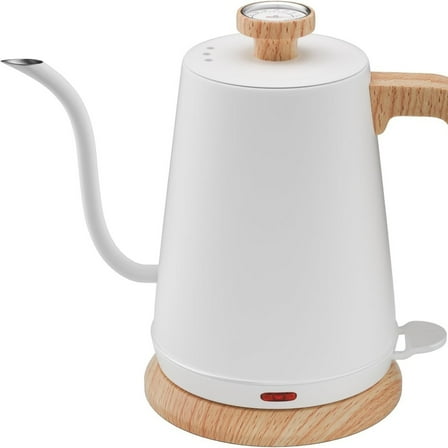 Electric Kettle with Thermometer,Electric Tea Kettle 1L with Auto Shut-Off,1000W Hot Water Kettle of Stainless Steel for Coffee & Tea -White
