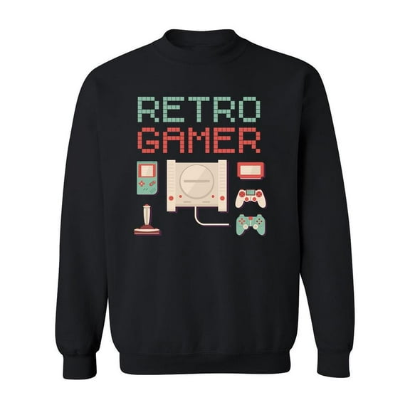 The Retro Gamer Sweatshirt Men -Image by Shutterstock, Male Small