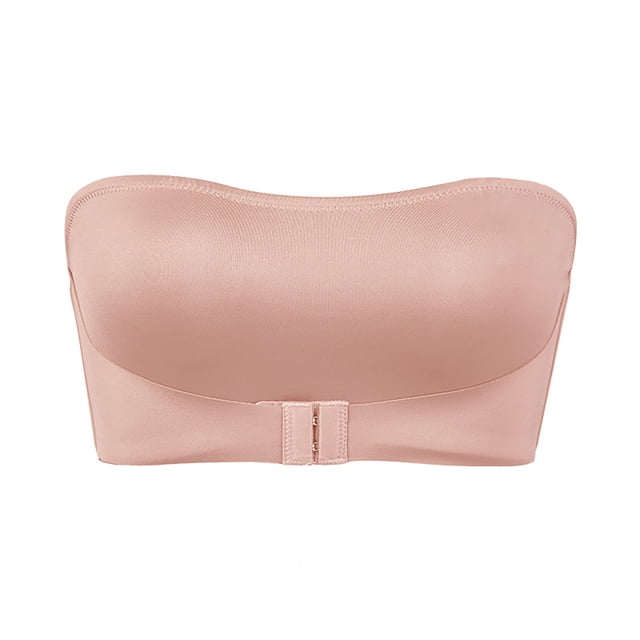 Twfbrm Bras for Women Woman's Solid Color Front Buckle Beautiful Back Ventilate Strapless Type Bra Without Steel Rim Soft Breathable Bra