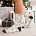 thumbnail image 7 of Vsdgher Gold Snowflake Unisex Crew Socks Lightweight Breathable Ventilation Ankle Socks, Mid-calf socks for Daily, 7 of 7