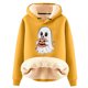 thumbnail image 1 of Sudadera con capucha de manga larga para mujer, informal, con capucha, para exteriores y chaquetas, a la moda, con estampado de blusa, sudadera de manga larga, abrigo con capucha para mujer, 1 of 2