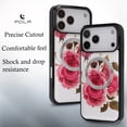 thumbnail image 2 of for iPhone Air Floral Pattern PU Leather + TPU Magnetic Wireless Charging Case, Classic Shock Absorbing Ultra Slim Drop Protective Anti-Scratch Lightweight Women Back Cover, White, 2 of 8