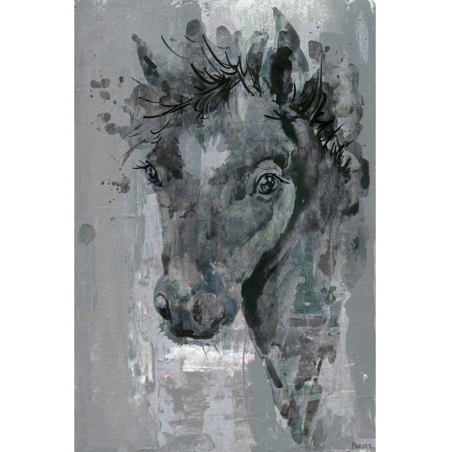Parvez Taj Sweet Stare' Painting Print on Wrapped Canvas 12 x 18