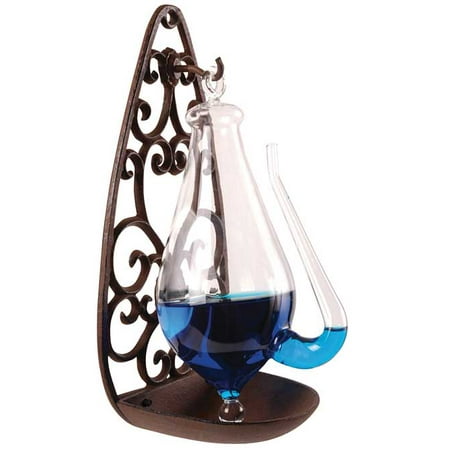 Glass Barometer with Cast Iron Holder